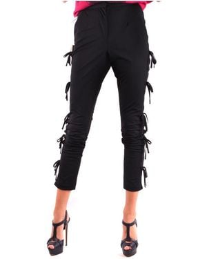 Self-Portrait Cropped Pants - Black