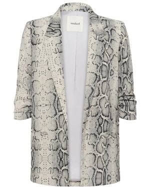 Soaked In Luxury Slshirley Blazer Mit Print - Grau