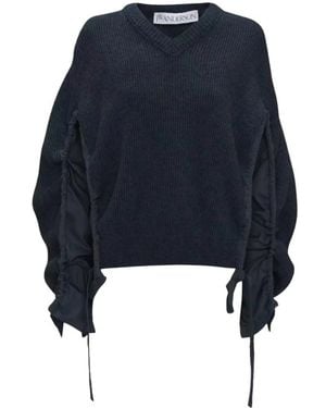 JW Anderson V-Neck Knitwear - Blue