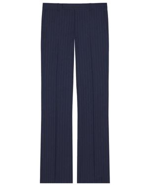 Givenchy Slim Fit Striped Tailored Trousers - Blue