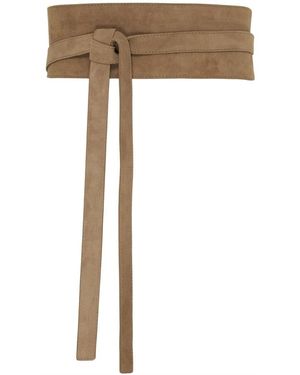 Btfcph Eleganter Taillen-Gürtel Aus Wildleder - Braun