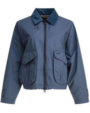 Filson Blaue Wasserdichte Arbeitsjacke Vintage Stil