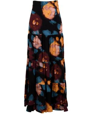 Mar De Margaritas Maxi Skirts - Noir