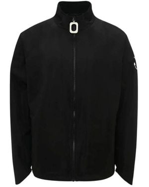 JW Anderson Stylische Track Jacket Mit Verstellbarem Saum - Schwarz