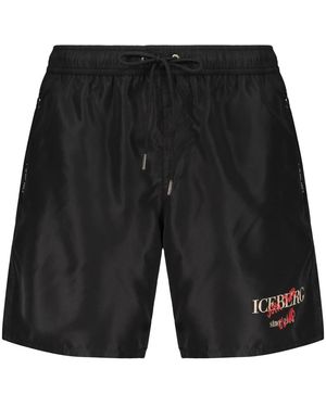 Iceberg Badmode ,Zwart ,Polyester Beach Shorts