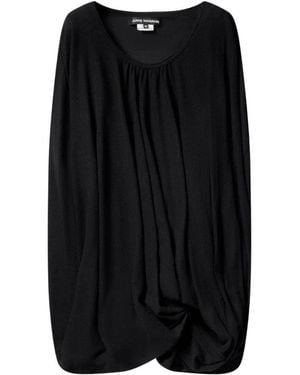 Junya Watanabe Draped Pullover Blouse - Schwarz