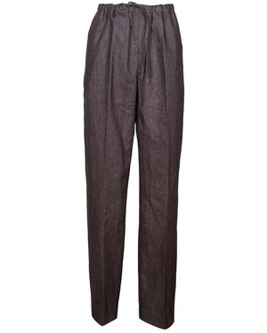 BRIGLIA Wide Trousers - Brown