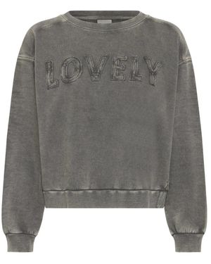Ichi Hoodies & Sweatvesten ,Grijs ,Sweatshirts