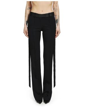 The Attico Straight Trousers - Black