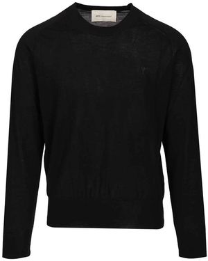 Ami Paris Rundhals-Pullover - Schwarz