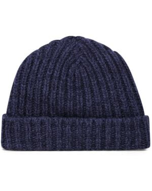 Warm-me Kaschmir-Beanie - Blau