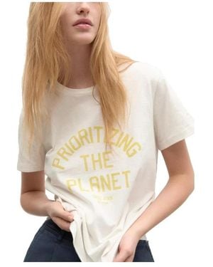 Ecoalf Tops ,Wit ,Katoen Short Sleeve Amazonas T-Shirt - Naturel