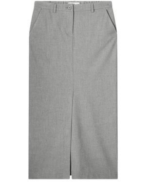 Summum Rokken ,Grijs ,Viscose Blend Stretch Rok Grijs