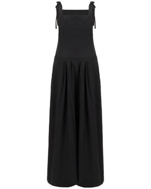 Weekend by Maxmara Jumpsuits & Playsuits ,Zwart ,Katoen Cotton Poplin Jumpsuit