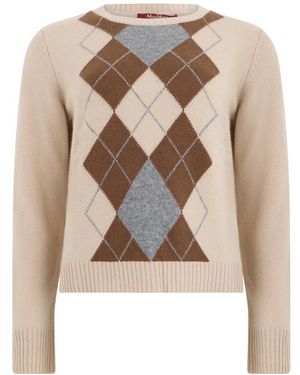 Max Mara Truien & Vesten ,Wol Gettone Trui - Naturel