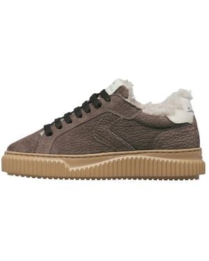 Voile Blanche Schoenen ,Bruin ,Wol Lipari Fur Sneakers