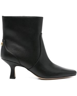 COACH Leren Enkellaarsjes Met Kittenhak - Zwart