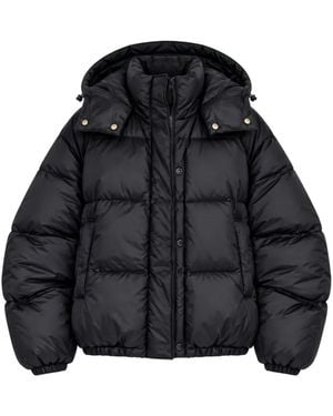 Twinset Jassen ,Zwart ,Leer Gewatteerde Jas