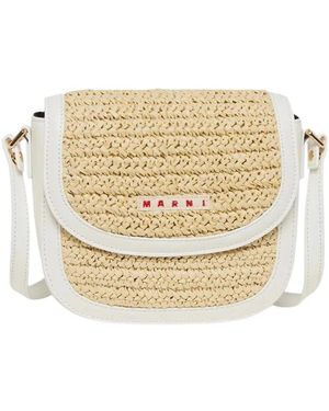 Marni Raffia-Effekt Smile Bag - Mettallic