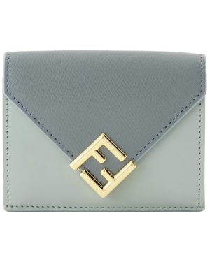 Fendi Ff Diamonds Tri-Fold Wallet - Blauw