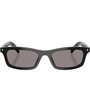 Prada Rechthoekige Zonnebril - Grijs