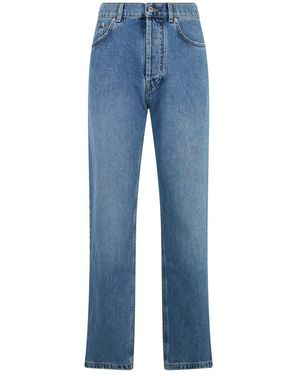 Moschino Jeans ,Blauw ,Denim High Waist Denim Pants