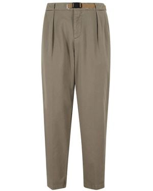 White Sand Tencell Lange Broek Taupe - Grijs