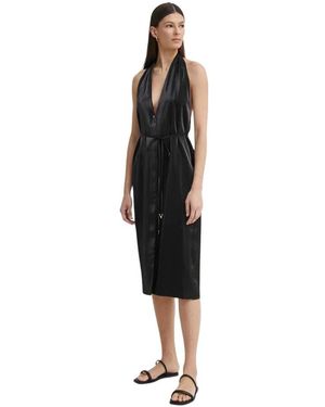 Aeron Kleedjes ,Zwart ,Polyester Seraphine Midi Jurk