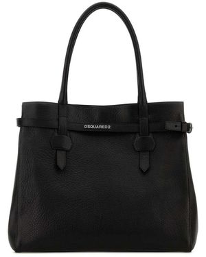 DSquared² Tassen ,Zwart ,Katoen Twin Shopping Bag