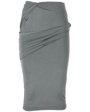 Givenchy Lycra Longuette Rock Mit Elastischem Verschluss - Grau