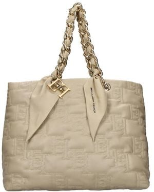 Elisabetta Franchi Shopping Bags - Natural