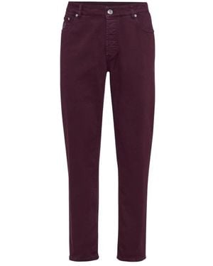 Brunello Cucinelli Slim Fit Jeans - Purple