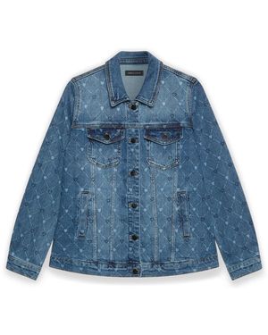 FIORELLA RUBINO Jassen ,Blauw ,Denim Denim Jas Met Print En Harten