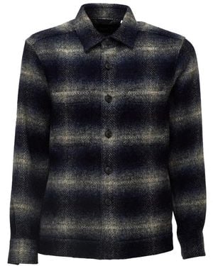 Xacus Overhemden ,Blauw ,Casual Shirt - Zwart