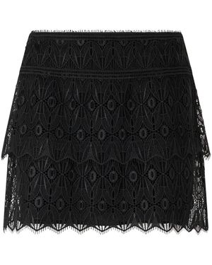 Alberta Ferretti Spitzenrock - Schwarz