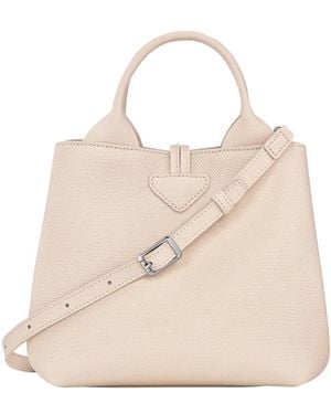 Longchamp Roze Handtas Met Verstelbare Schouderband - Naturel
