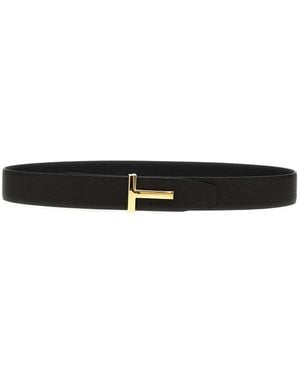 Tom Ford T-Buckle Wendegürtel - Schwarz