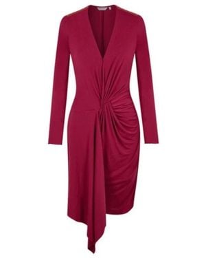 Naf Naf Burgunder karma kleid - elegant und vielseitig - Rot