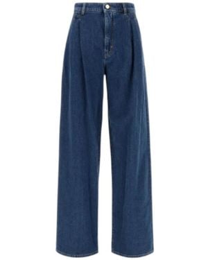 Max Mara Jeans ,Blauw ,Katoen Mstvalvola Wide Leg Jeans
