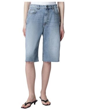 Rohe Baggy Fit Denim Shorts - Blauw