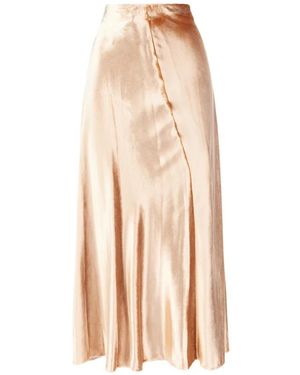 Tory Burch Satijnen A-Lijn Midirok - Roze