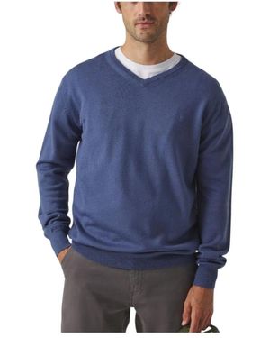 Scotta V-Neck Knitwear - Bleu
