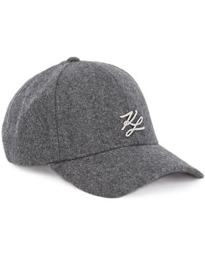 Karl Lagerfeld Damenhut Mit Silberfarbenen Logodetails - Grau