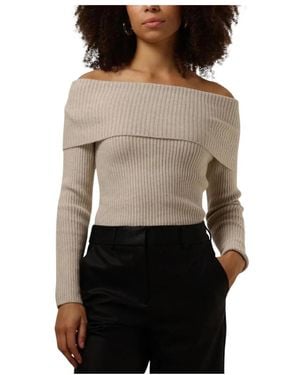 Minus Truien &Amp; Vesten Fame Off Shoulder Knit Pullover - Zwart