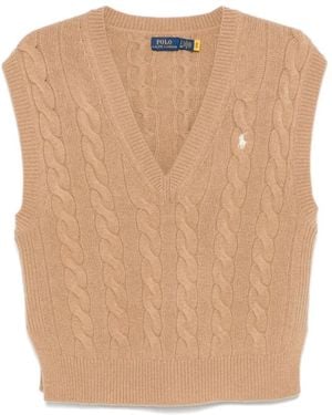 Polo Ralph Lauren V-Neck Knitwear - Natural