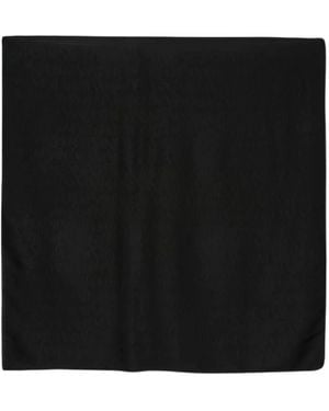 Saint Laurent Accessoires ,Zwart ,Zijden Sjaal Met Logo-Jacquard