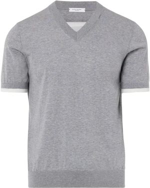 Paolo Pecora V-Neck Knitwear - Grey