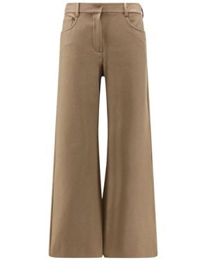 Max Mara Gela Wijde Broek - Naturel