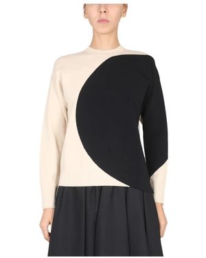 Tory Burch Truien & Vesten ,Veelkleurig ,Round-Neck Truien - Zwart