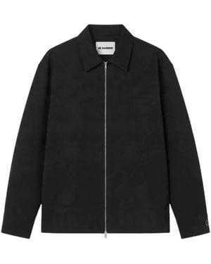 Jil Sander Wollen Jack Met Ritssluiting - Zwart